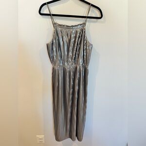 Banana Republic Metallic Pleated Cocktail Dress